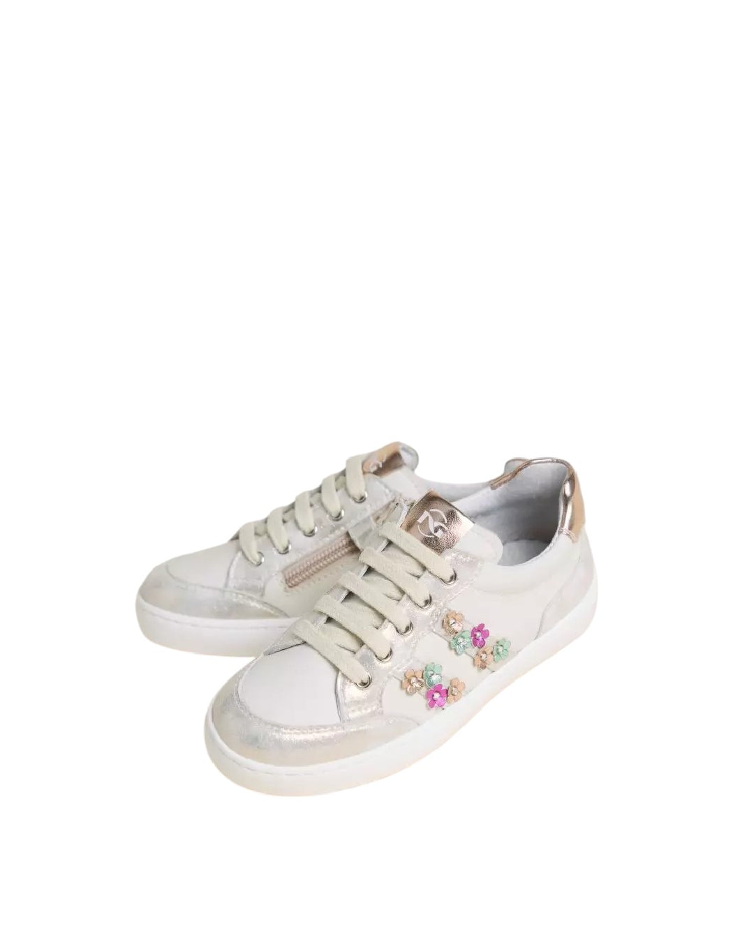 Sneaker junior Nero Giardini con fiori