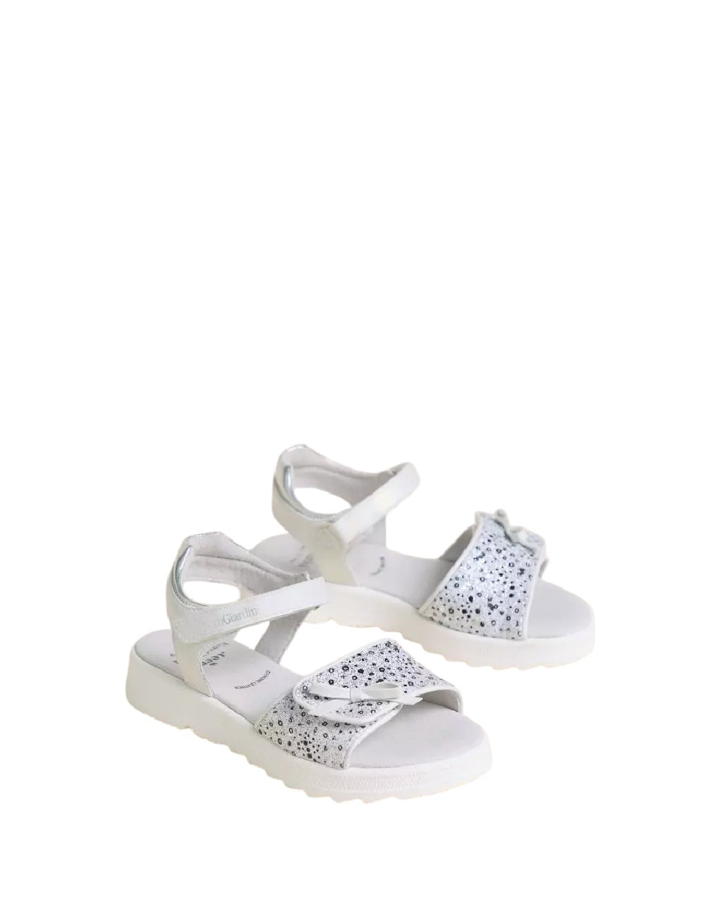 Sandalo junior Nero Giardini con paillettes