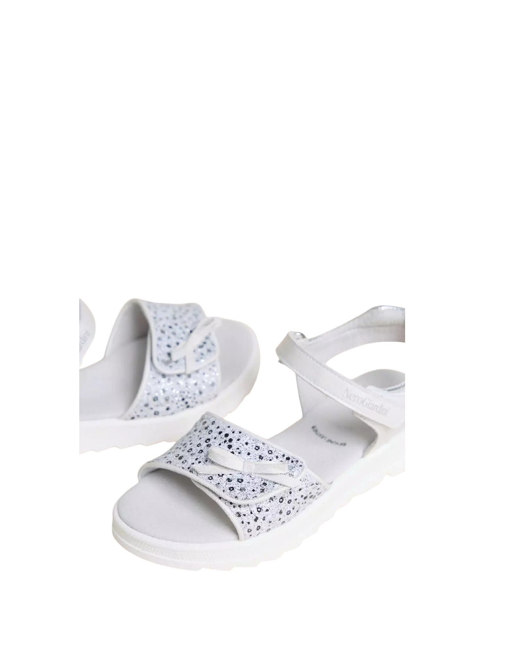 Sandalo junior Nero Giardini con paillettes