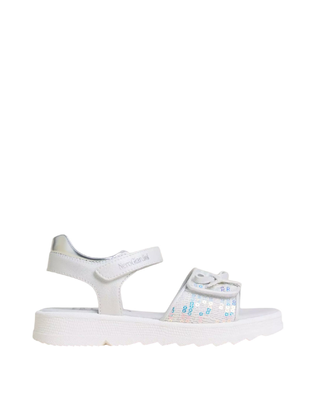 Sandalo junior Nero Giardini con paillettes
