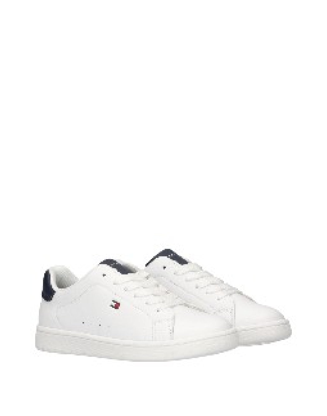 Tommy Hilfiger sneakers bambino Classic Bianche con Tallone Blu – Modello Essential con lacci