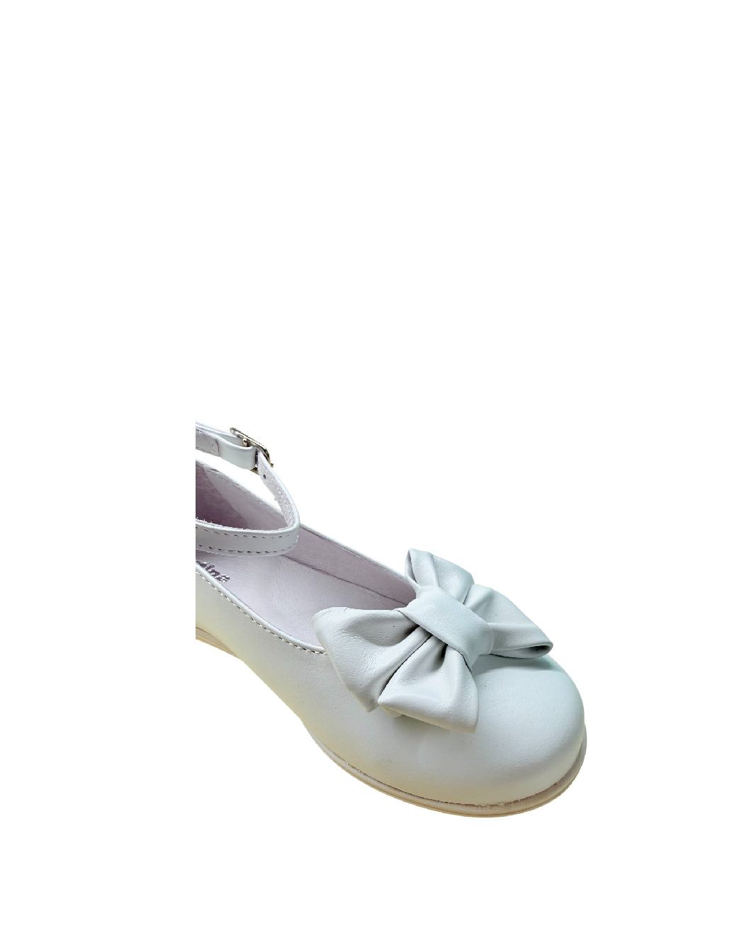 Mister Jerry Ballerine con fiocco - Scarpe Cerimonia Bambina in Bianco Latte