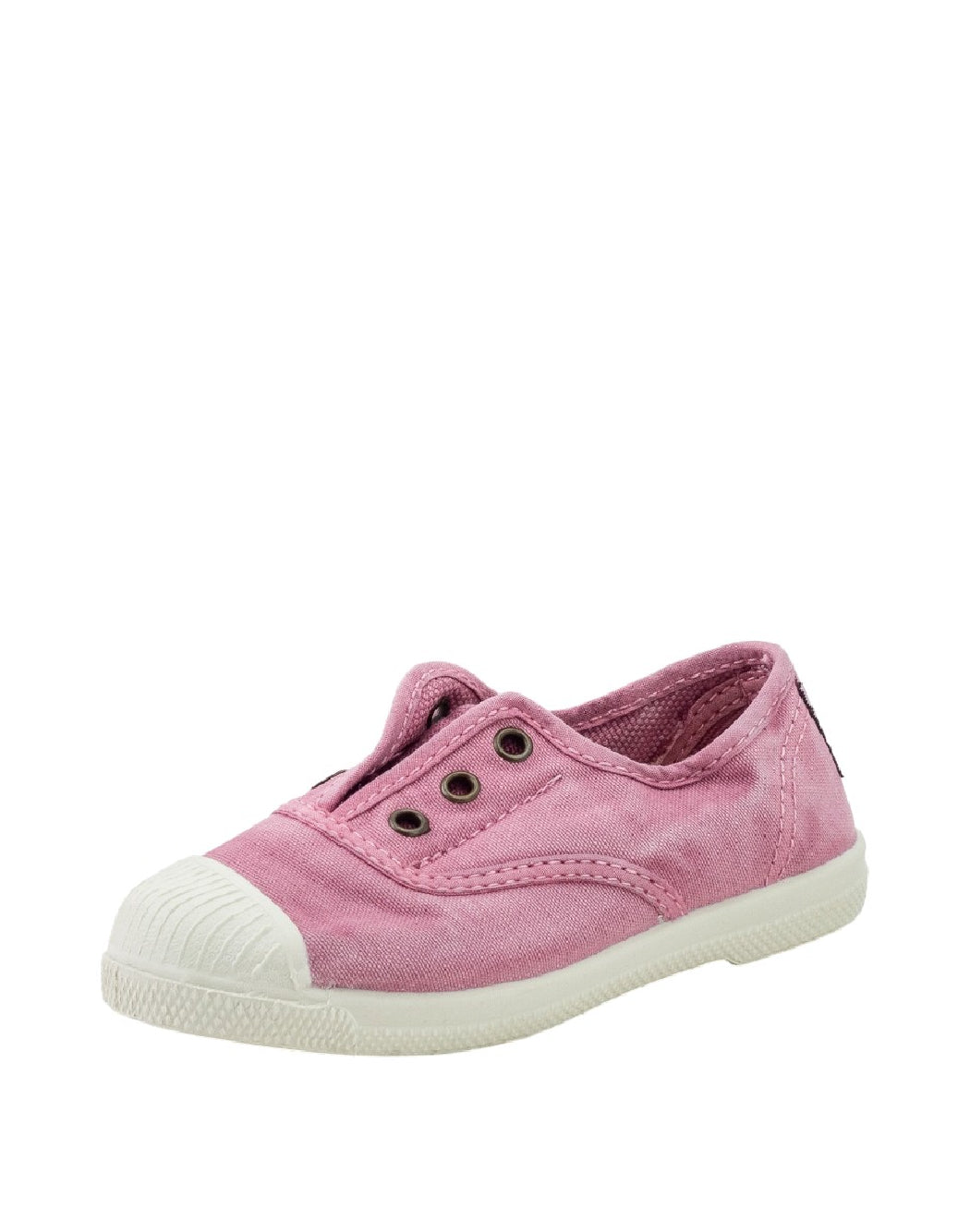 Natural world- Sneakers Slip-On in Tela Lavata – Rosa Antico