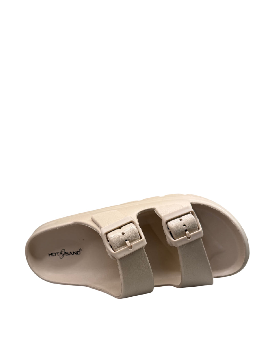 Hotsand Sandali Platform in Gomma con Doppia Fibbia - Beige Nude