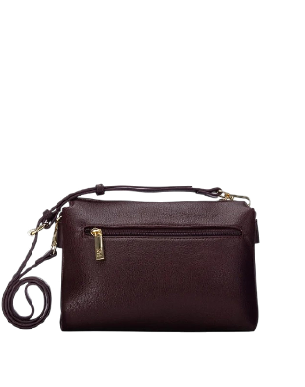Xti Borsa a Tracolla Donna in Ecopelle Bordeaux / Marrone Scuro con Borchie e Multiscomparto