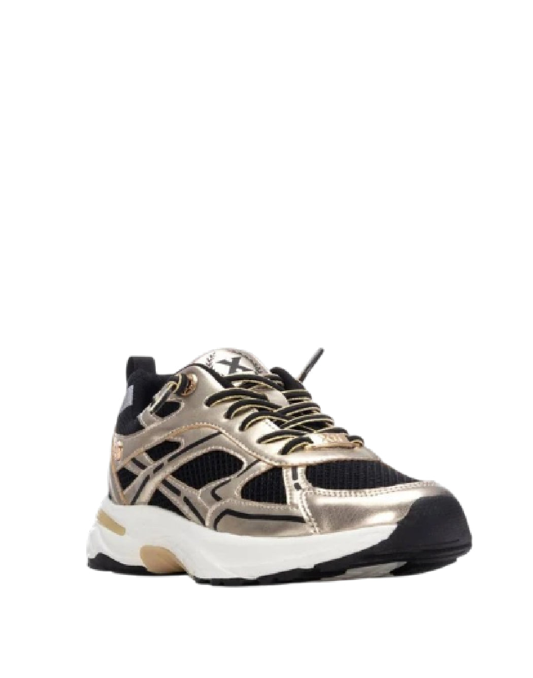 Xti Sneakers Donna Sportive – Oro Metallizzato e Nero