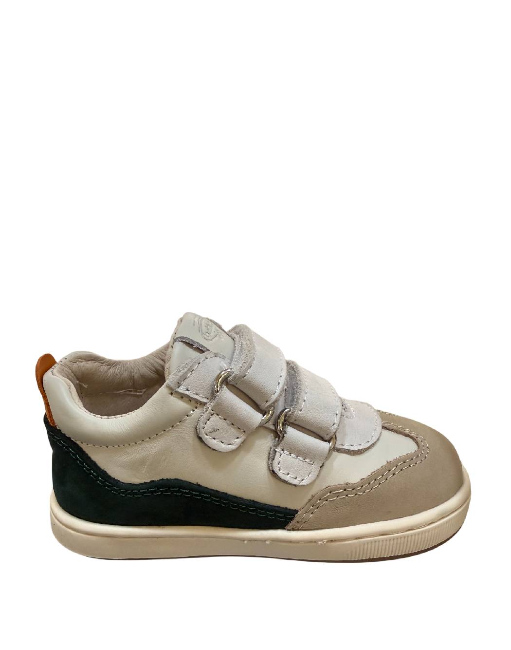 Balducci Sneakers da Bambino in Pelle con Strappi e Stella - Grigio Chiaro e Dettagli Scamosciati