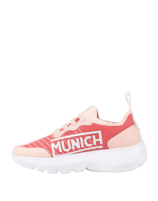 MUNICH JONY KID 19- SNEAKERS BAMBINA ROSA IN TELA CON ELASTICI