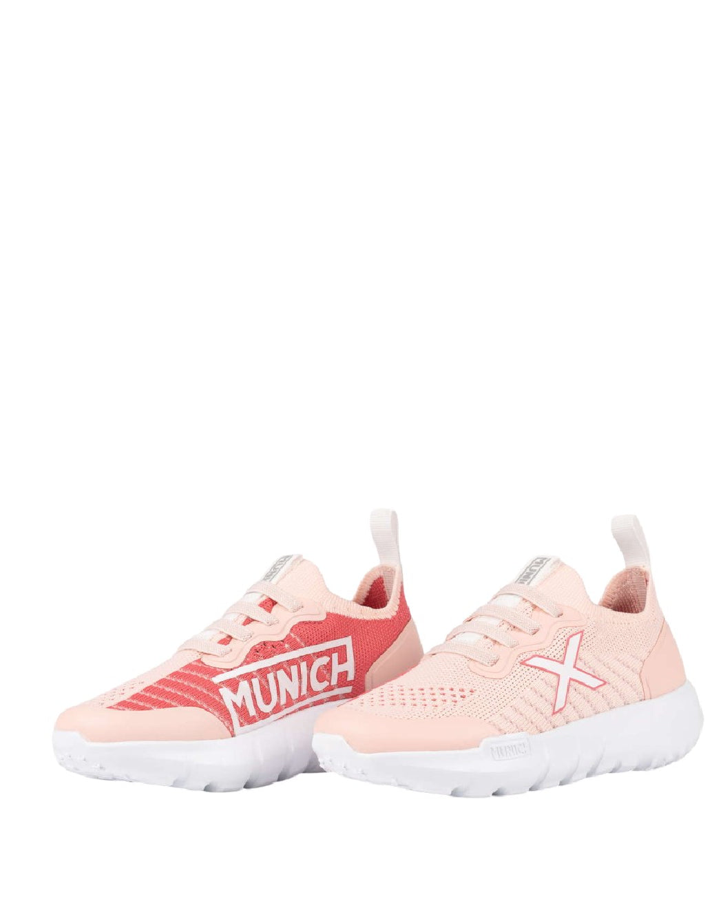 MUNICH JONY KID 19- SNEAKERS BAMBINA ROSA IN TELA CON ELASTICI