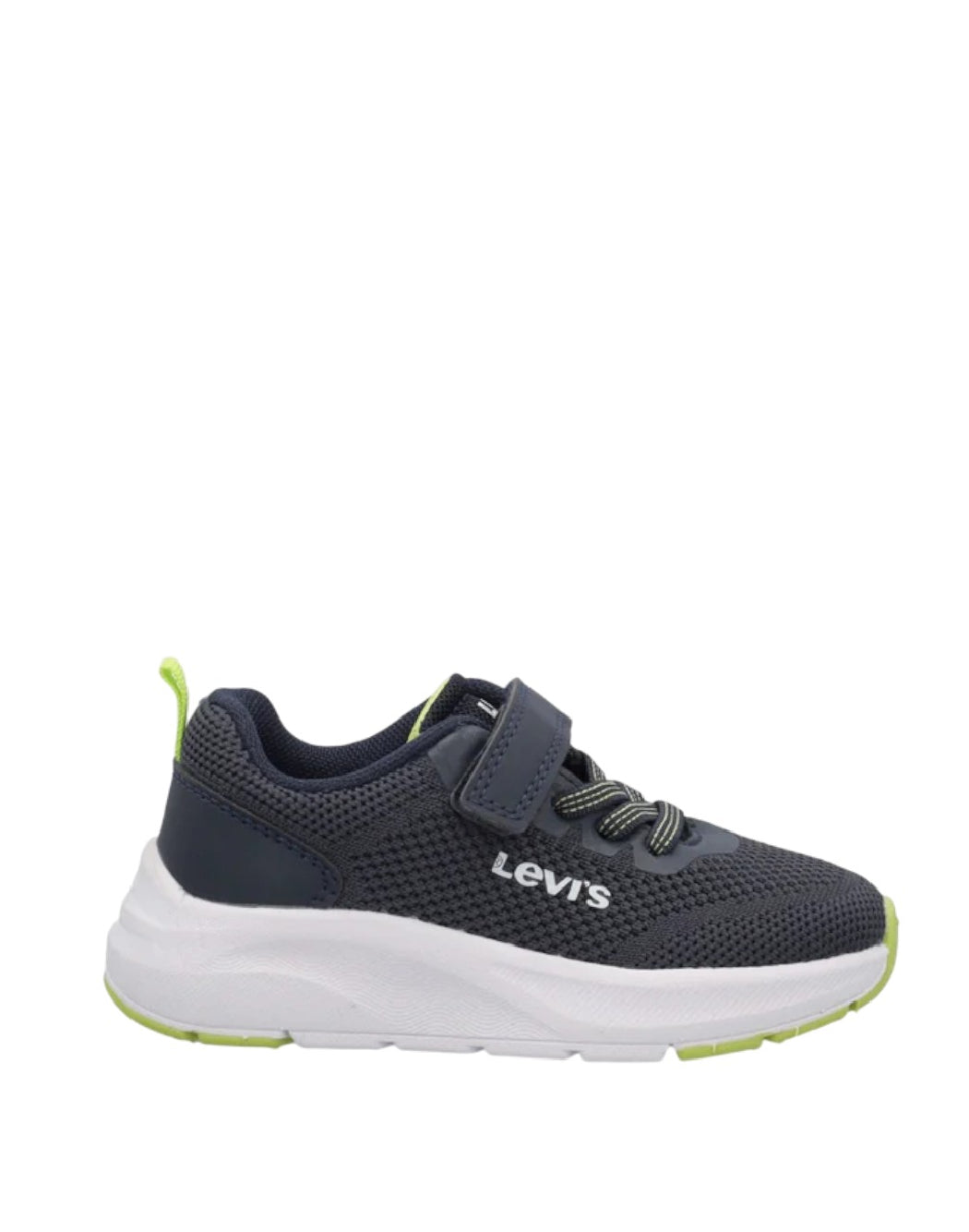 LEVI'S HUDSON-SNEAKERS BAMBINO IN TELA BLU E GIALLO CON STRAPPO ED ELASTICI
