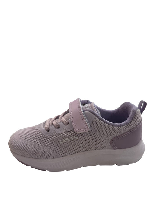 LEVI'S HUDSON-SNEAKERS BAMBINA IN TELA GLICINE CON STRAPPO E LACCI ELASTICI