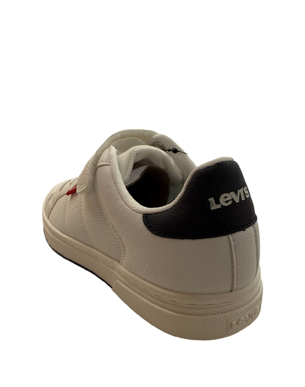 LEVI'S PIPER-SNEAKERS BAMBINO CASUAL BIANCHE CON STRAPPO E LACCI ELASTICI