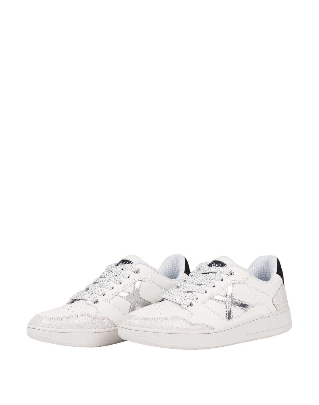 MUNICH LEGIT WMN 110- SNEAKER URBANA DONNA BIANCA CON DETTAGLI ARGENTO