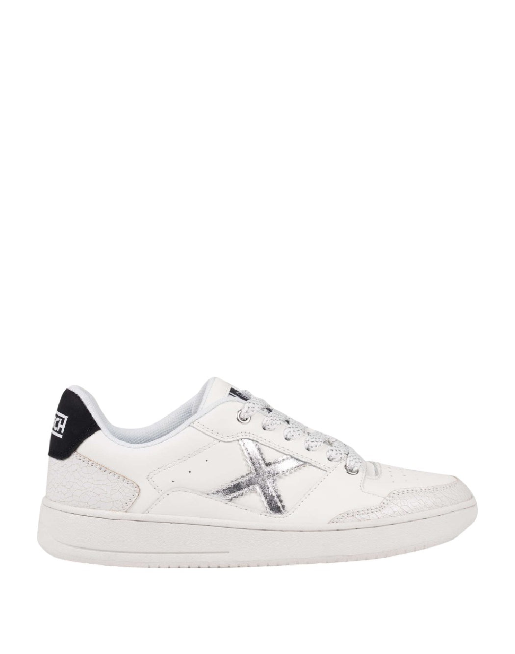 MUNICH LEGIT WMN 110- SNEAKER URBANA DONNA BIANCA CON DETTAGLI ARGENTO