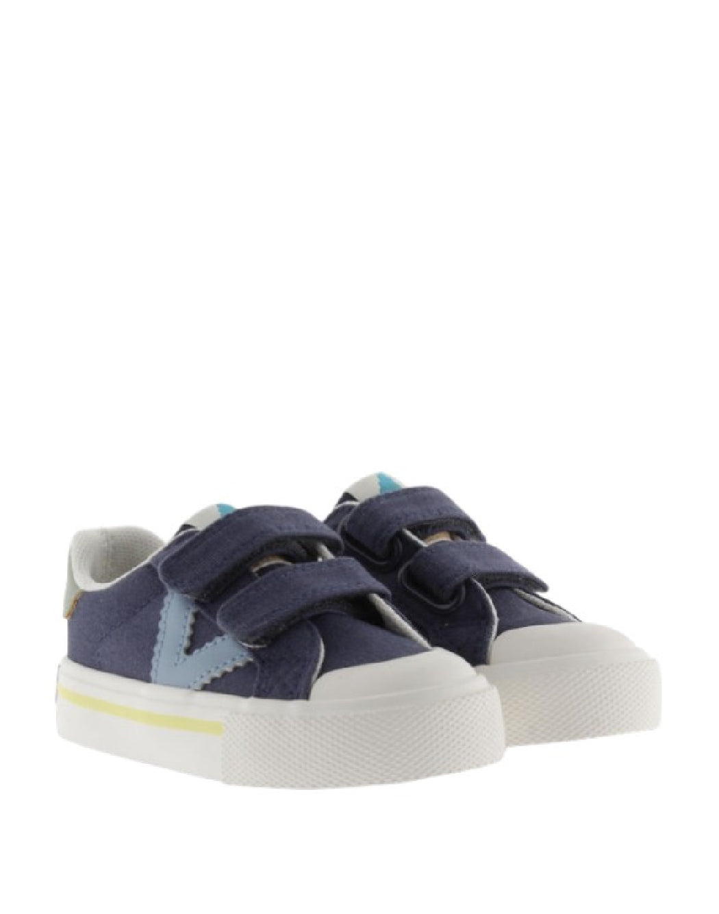 VICTORIA SNEAKERS BAMBINO CON DOPPI STRAPPI-IN TELA BLU