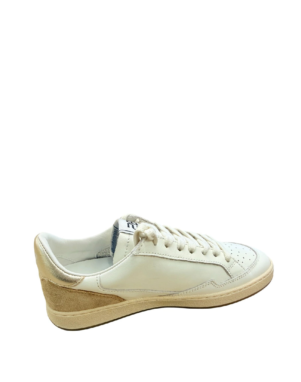 2B12 Sneaker bambina con lacci – Bianca con Dettagli Glitter e Suede