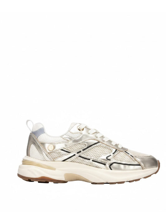 Xti Sneaker "Aura Chrome" – Scarpa Sportiva in Mesh e Rifiniture Laminate Platino