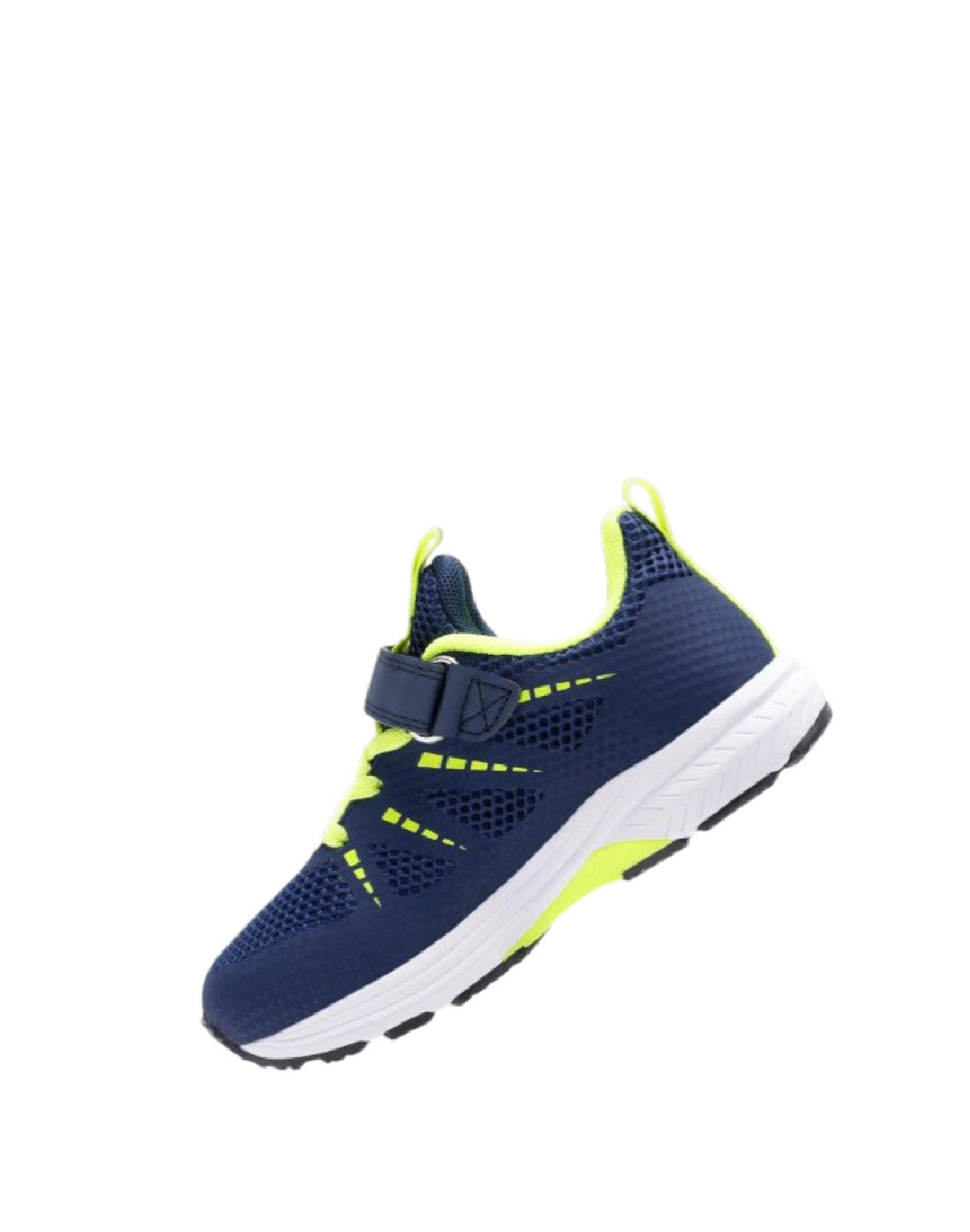 ISTAMAX-SCARPA RUNNING BAMBINO BLU/GIALLO FLUO CON LACCI ELASTICI E STRAPPO