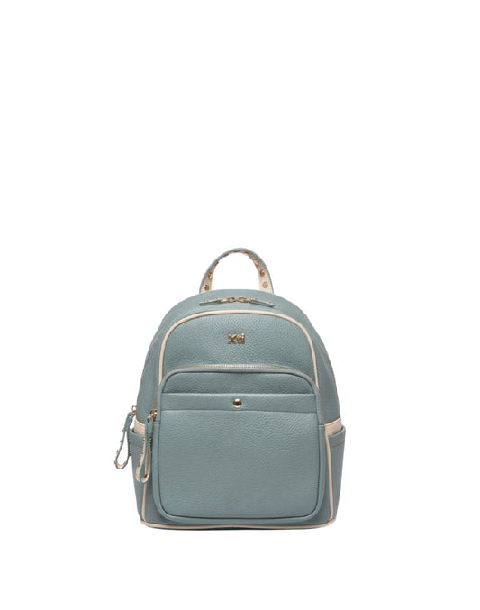 Xti zaino donna in Similpelle Martellata – Azzurro polvere-Jeans