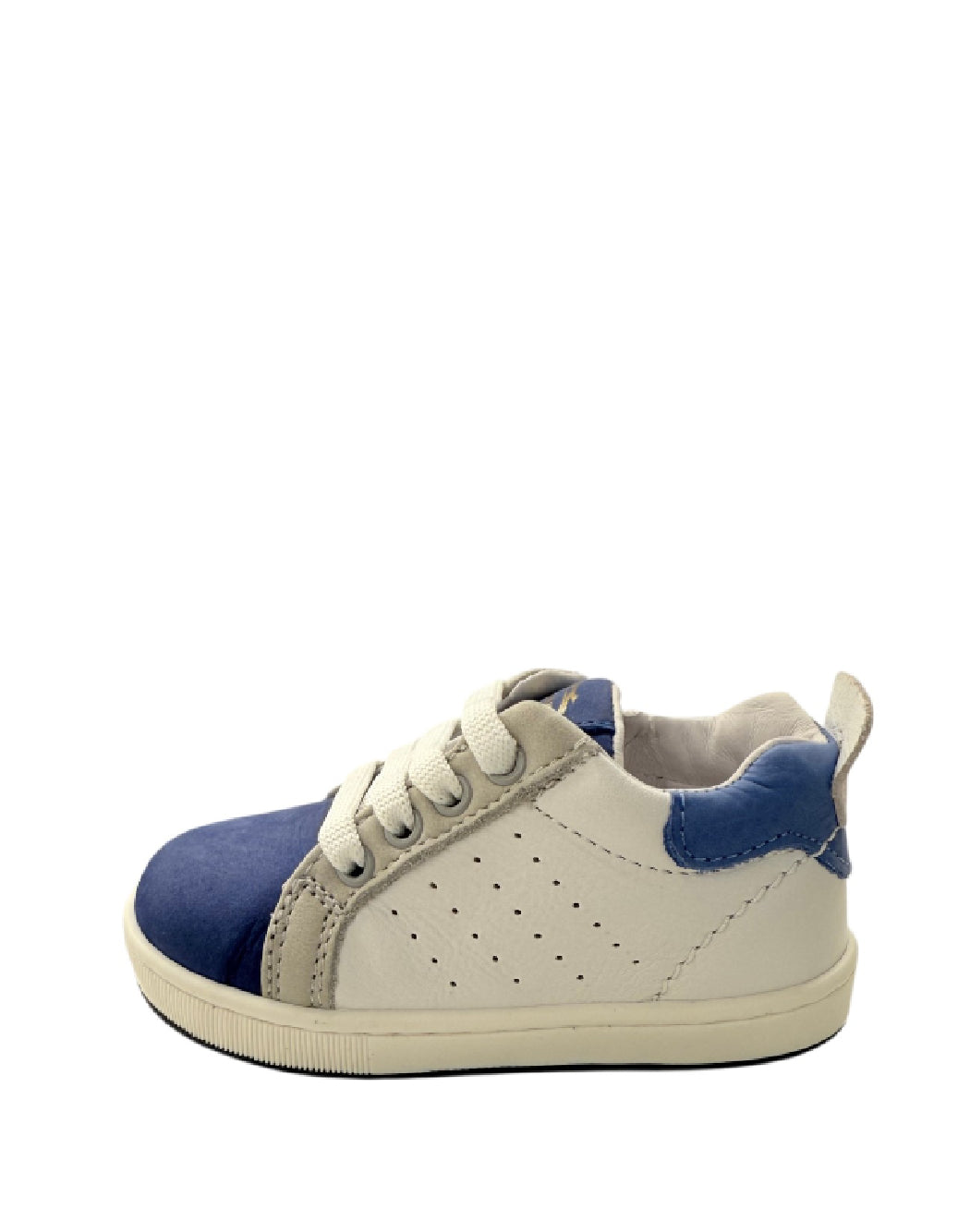 Balducci Sneakers bimbo Primi Passi in Pelle – Bianco e Blu Royal