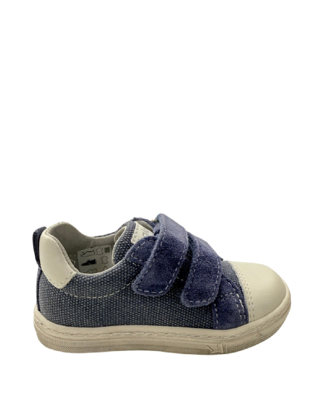 Balocchi Sneakers bimbo Primi Passi in Tela e Camoscio Blu – Chiusura a Doppio Velcro