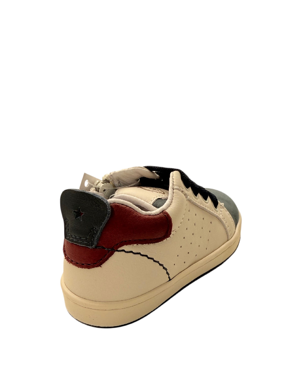 Balducci Sneakers bimbo Primi Passi in Pelle – Design Color-Block Crema, Blu e Bordeaux