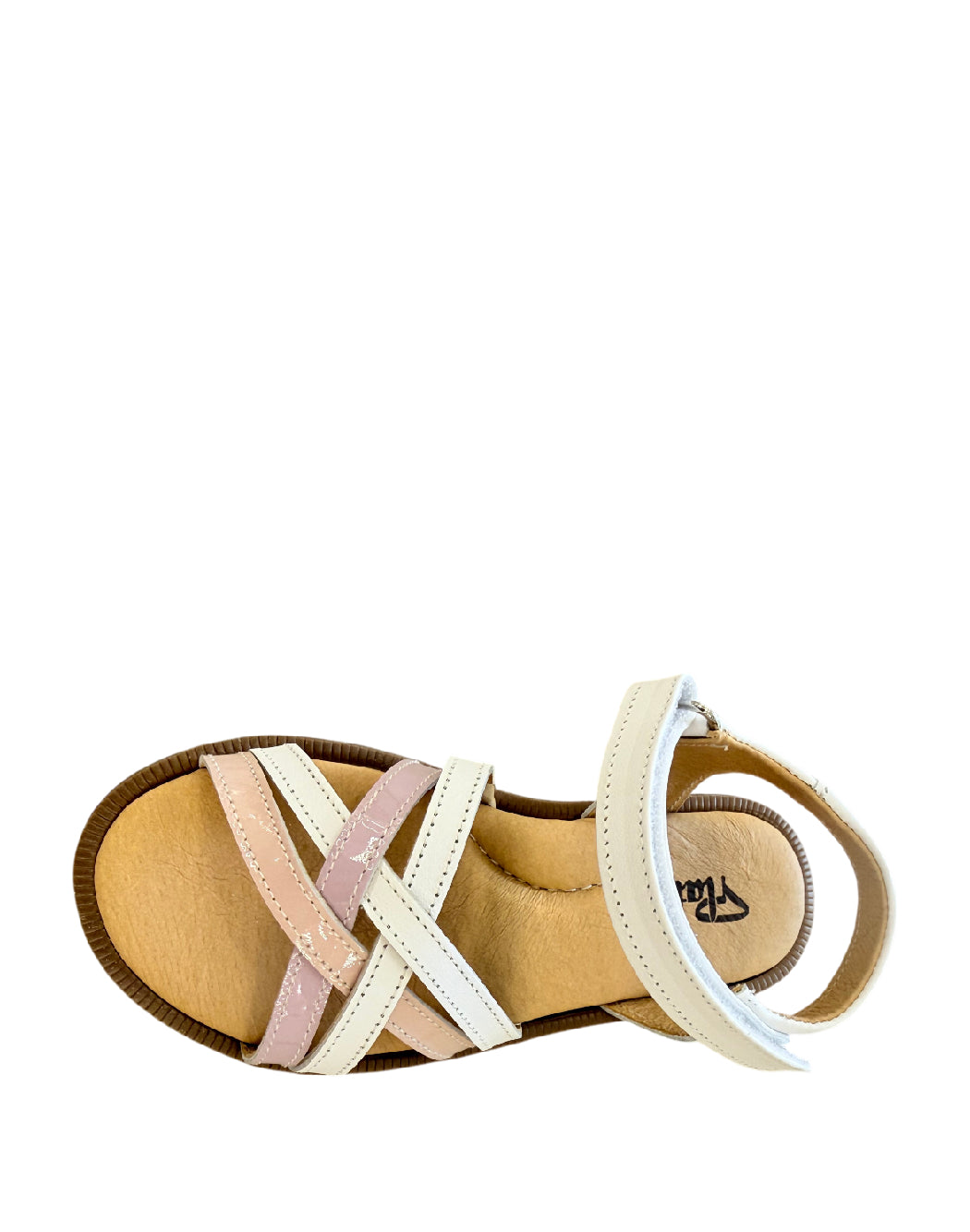 Platis Sandali Bimba con Listini Incrociati Multi-Pastello