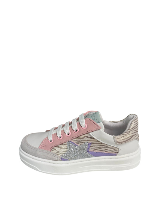 Balducci Sneakers bimba Glitter Star - Patchwork Pastello e Animalier