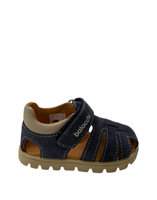 Balocchi Gabbietta Primi Passi Balocchi in Camoscio – Denim con Chiusura a Strappo
