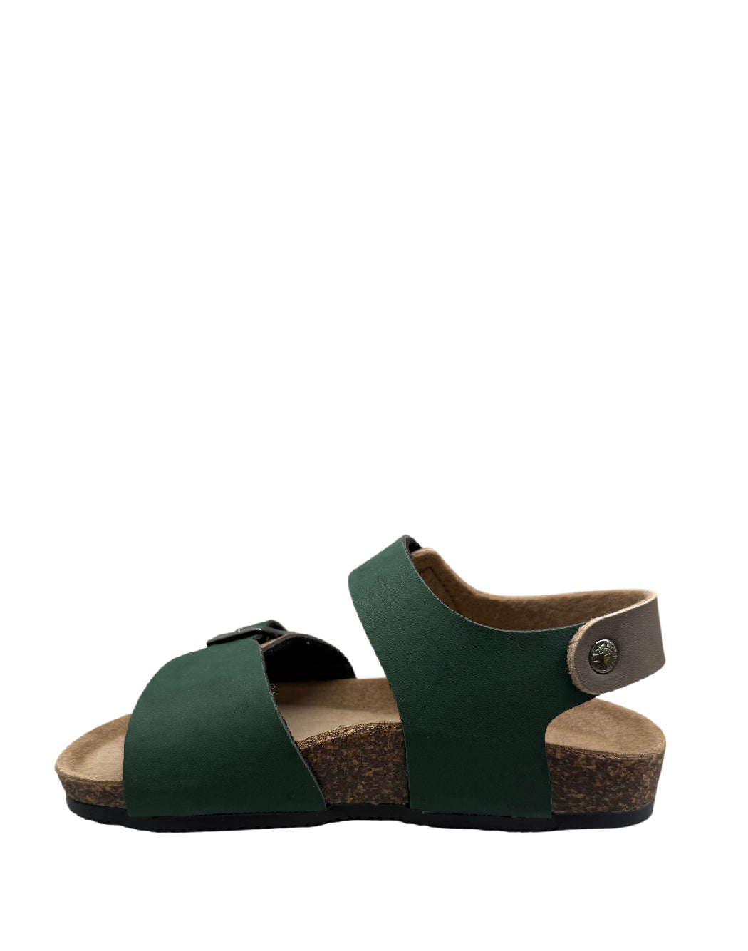 Valchic Sandali Bio in Pelle Multicolore - Verde e Cuoio con Plantare Anatomico