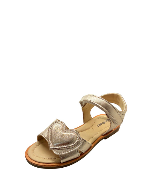 Balocchi Sandali Bambina in Oro Rosa Glitterato con Cuore – Chic & Comfort