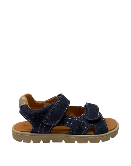 Balocchi Sandali bimbo in Camoscio – Denim con Doppia Chiusura a Strappo