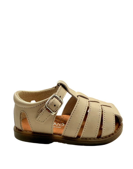 Panyno - Sandalo Primi Passi a Gabbietta in Pelle - Beige Classico