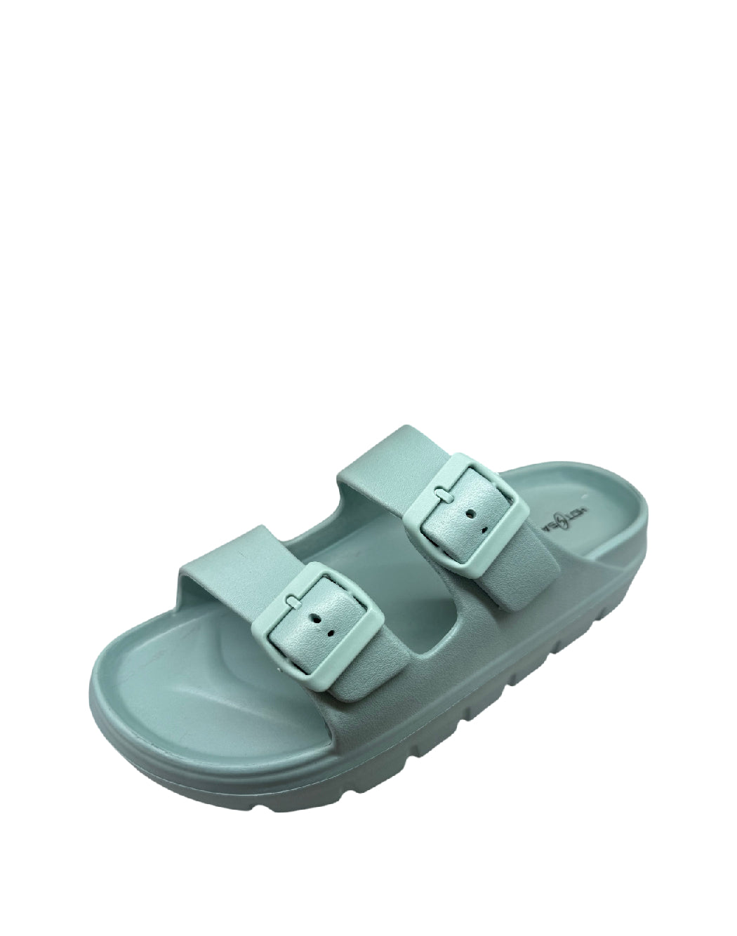 Hotsand Sandali Platform in Gomma con Doppia Fibbia - Verde Acqua