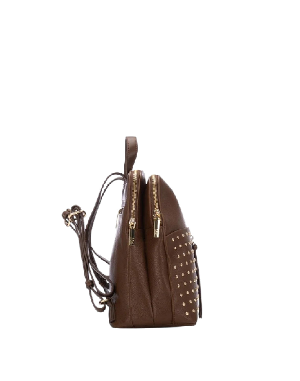 Xti Zaino Donna in Ecopelle Marrone con Borchie e Dettagli Dorati