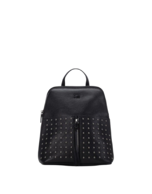 Xti Zaino Donna in Ecopelle Nero con Borchie e Dettagli Dorati