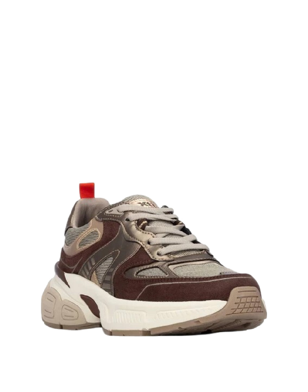Xti Sneakers Chunky Donna – Marrone, Beige e Bronzo Metallizzato