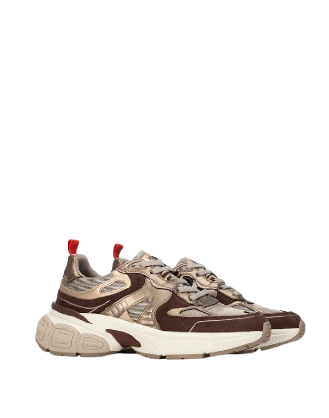 Xti Sneakers Chunky Donna – Marrone, Beige e Bronzo Metallizzato