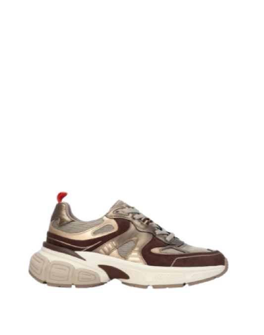 Xti Sneakers Chunky Donna – Marrone, Beige e Bronzo Metallizzato