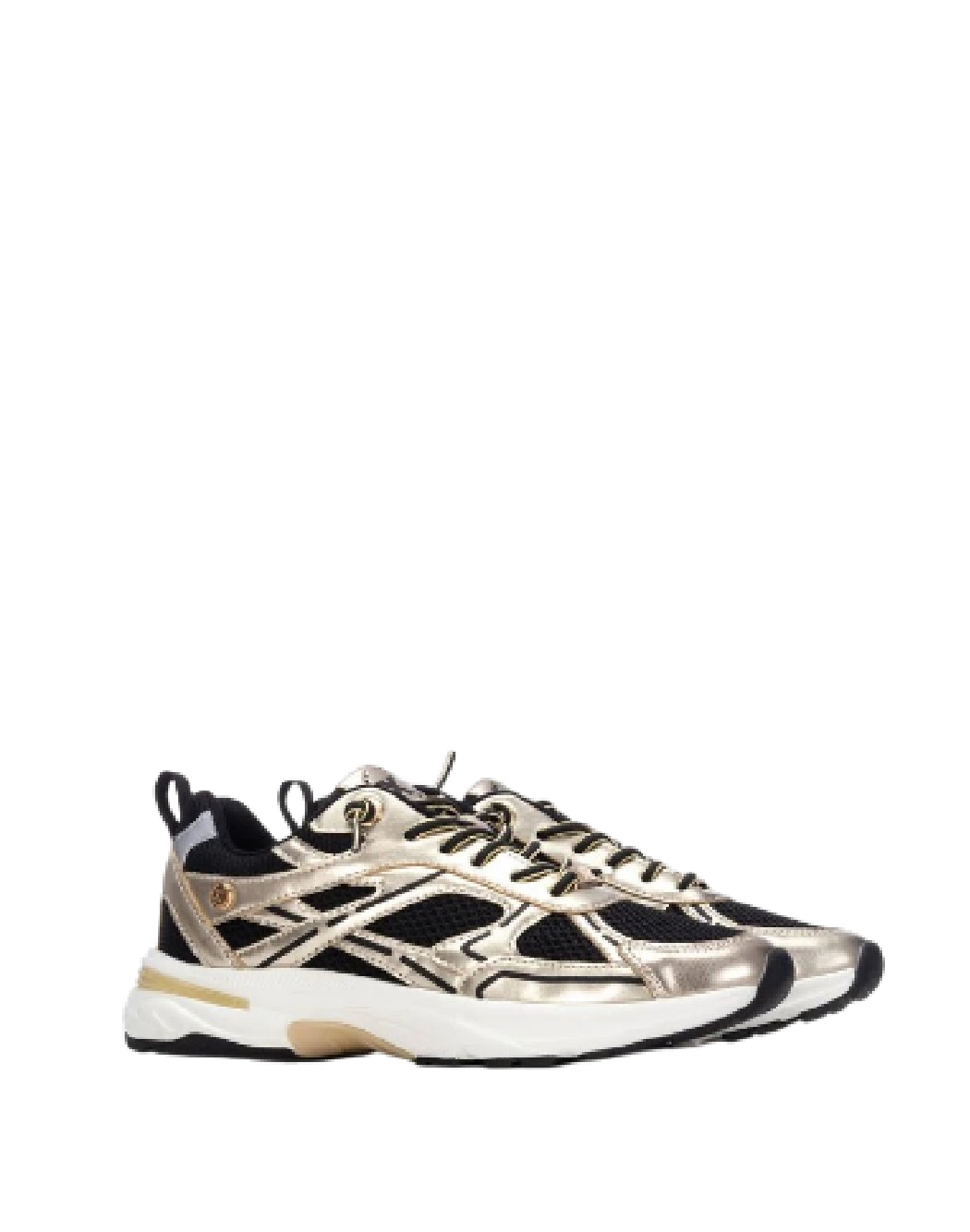 Xti Sneakers Donna Sportive – Oro Metallizzato e Nero