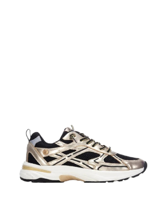 Xti Sneakers Donna Sportive – Oro Metallizzato e Nero