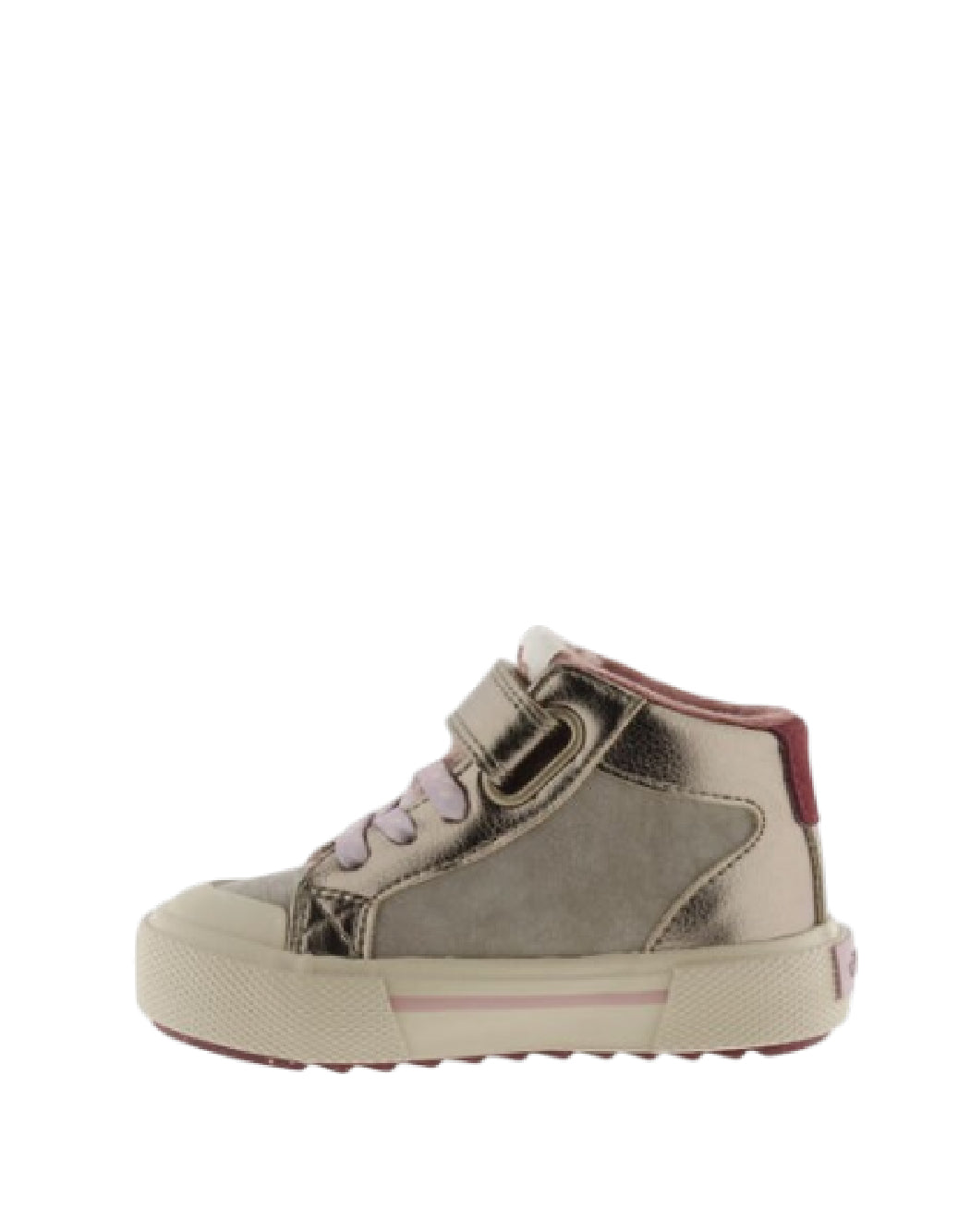 VICTORIA Sneaker Alte Bambina Color Oro Metallizzato con Glitter e Strappo