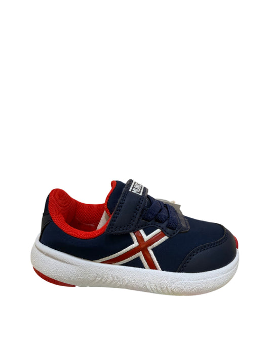 MUNICH MINI KUN 03 Sneakers per bambini Barefoot dal design pratico e funzionale in colore Blu Navy e Rosso