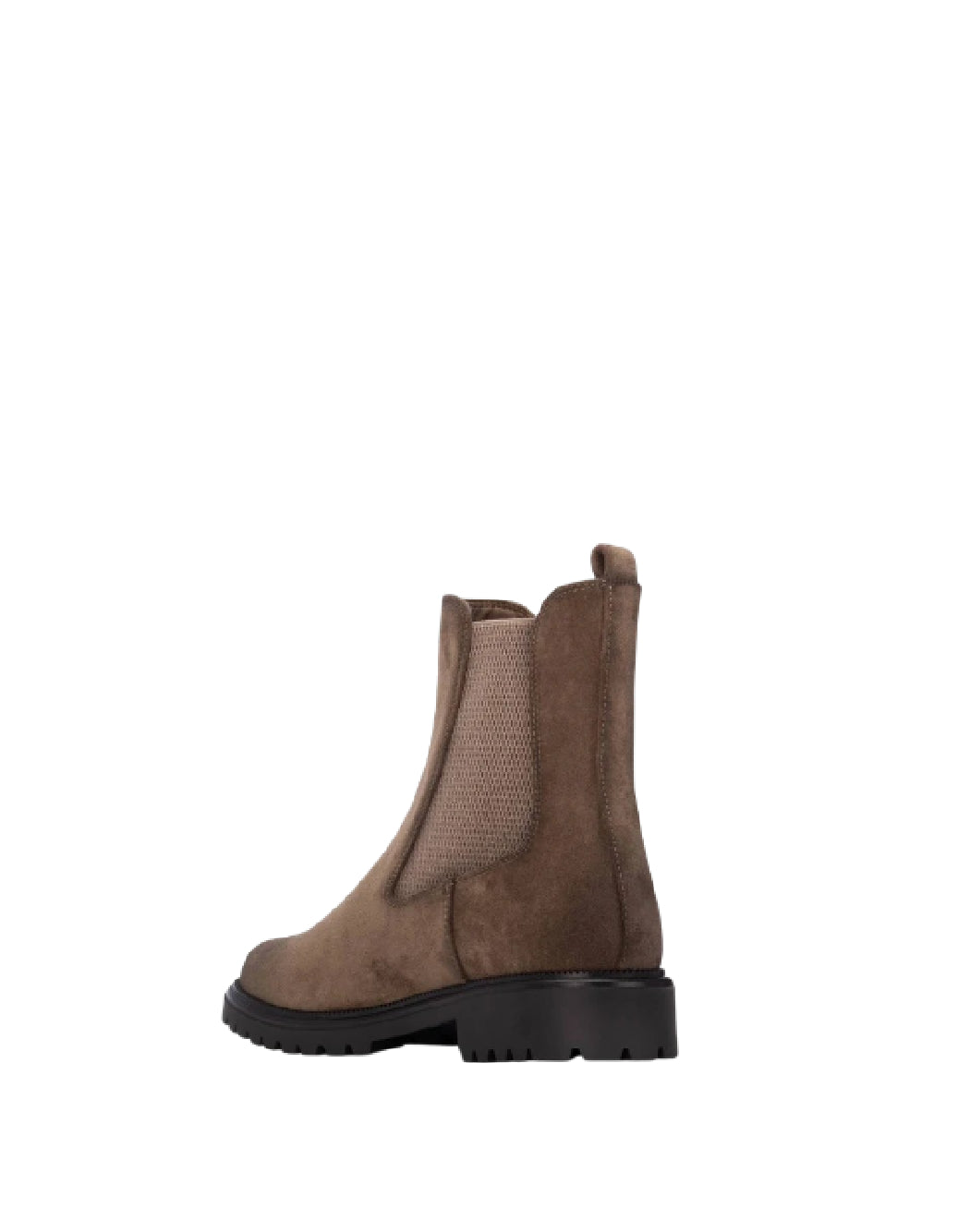Xti Stivaletti Donna in Camoscio Marrone fango con Suola Carroarmato