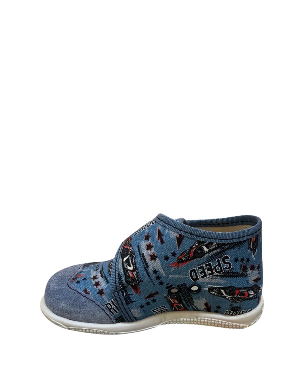 Balocchi-Pantofole Bimbo Ciciban Blu con Motivo Macchine da Corsa – RUSH