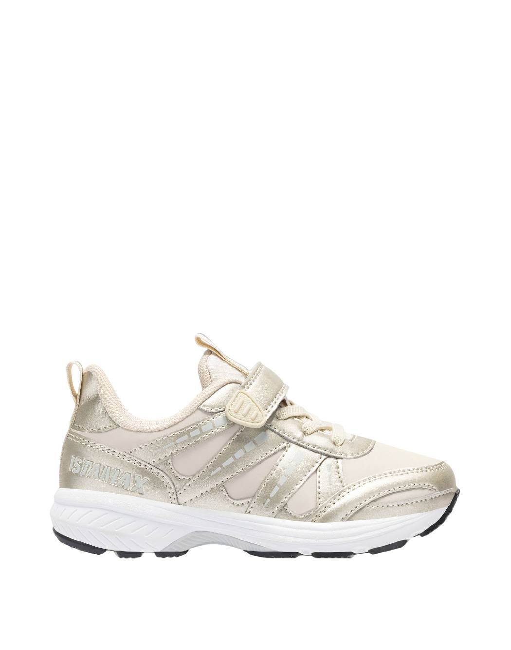 ISTAMAX-Scarpe da Running Bambina Oro e Beige con Strappo