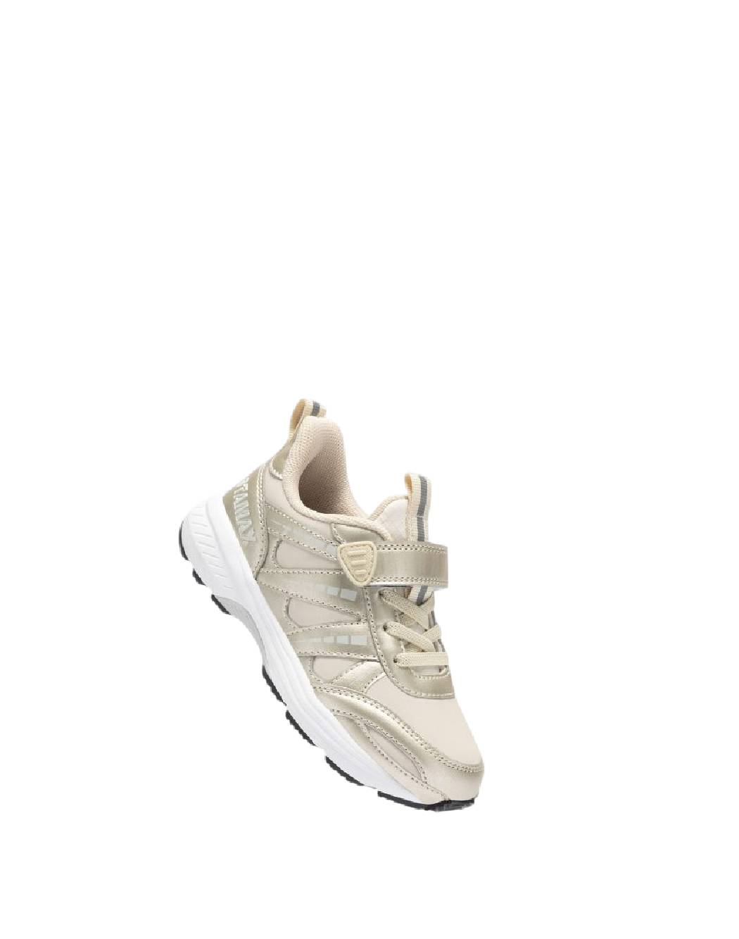ISTAMAX-Scarpe da Running Bambina Oro e Beige con Strappo