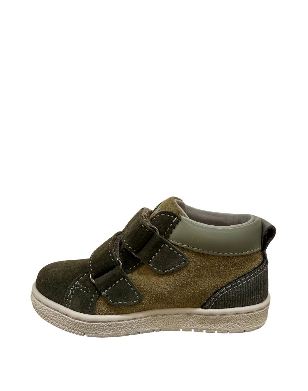 Balocchi Sneakers Primi Passi da Bambino in Camoscio Verde Militare con Velcro