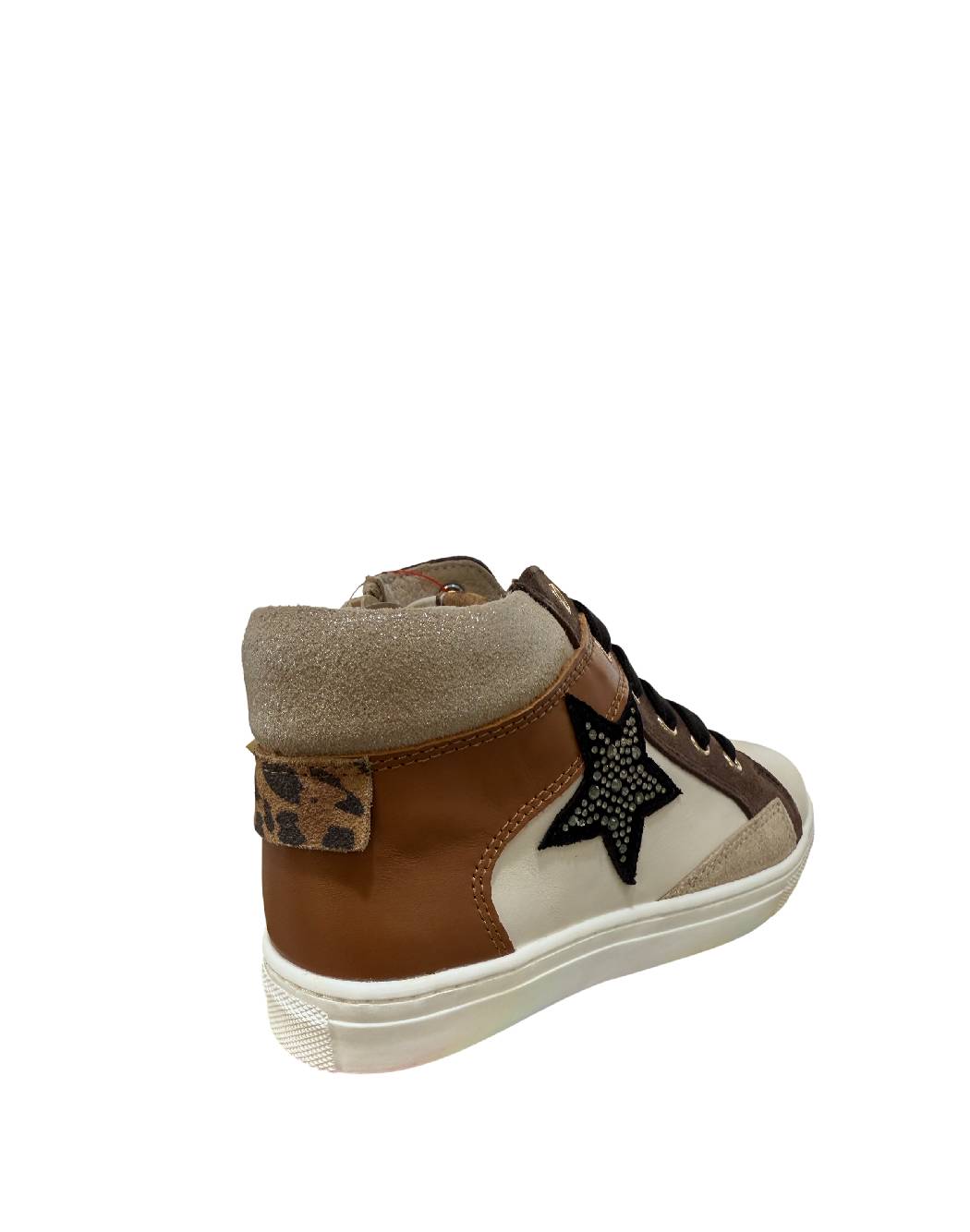 Balducci Sneakers Alte Bambina in Pelle Bicolore con Stella