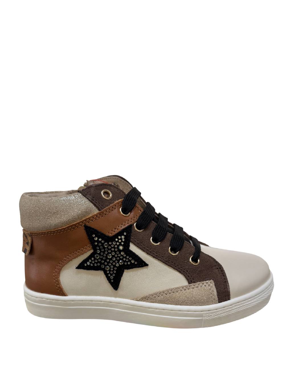 Balducci Sneakers Alte Bambina in Pelle Bicolore con Stella